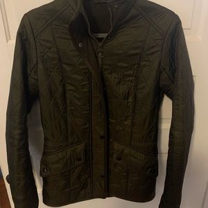 Women’s Barbour Cavalry Polarquilt Jacket, Size US 6, Green
